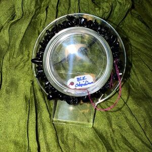 Black Obsidian chip Beaded Bracelet